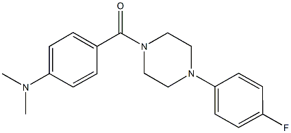 N-(4-{[4-(4-fluorophenyl)-1-piperazinyl]carbonyl}phenyl)-N,N-dimethylamine Struktur