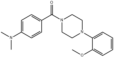 4-{[4-(2-methoxyphenyl)-1-piperazinyl]carbonyl}-N,N-dimethylaniline Struktur