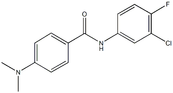 N-(3-chloro-4-fluorophenyl)-4-(dimethylamino)benzamide,330216-09-6,结构式