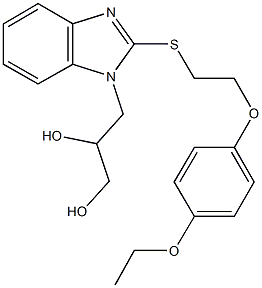 3-(2-{[2-(4-ethoxyphenoxy)ethyl]sulfanyl}-1H-benzimidazol-1-yl)-1,2-propanediol Structure