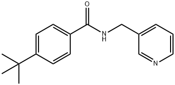4-tert-butyl-N-(pyridin-3-ylmethyl)benzamide Struktur