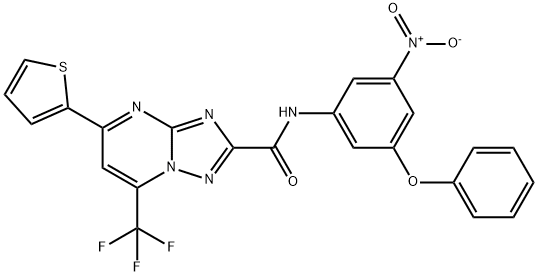 330221-07-3 N-{3-nitro-5-phenoxyphenyl}-5-(2-thienyl)-7-(trifluoromethyl)[1,2,4]triazolo[1,5-a]pyrimidine-2-carboxamide