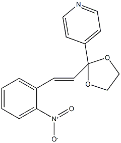 4-[2-(2-{2-nitrophenyl}vinyl)-1,3-dioxolan-2-yl]pyridine Struktur