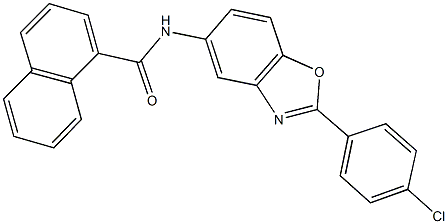 N-[2-(4-chlorophenyl)-1,3-benzoxazol-5-yl]naphthalene-1-carboxamide Structure