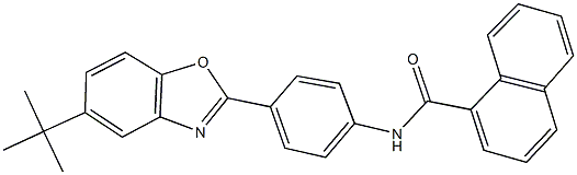 N-[4-(5-tert-butyl-1,3-benzoxazol-2-yl)phenyl]-1-naphthamide 化学構造式