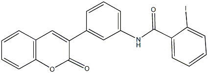 2-iodo-N-[3-(2-oxo-2H-chromen-3-yl)phenyl]benzamide 结构式