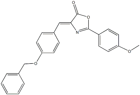 4-[4-(benzyloxy)benzylidene]-2-(4-methoxyphenyl)-1,3-oxazol-5(4H)-one Structure