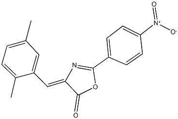 4-(2,5-dimethylbenzylidene)-2-{4-nitrophenyl}-1,3-oxazol-5(4H)-one Structure