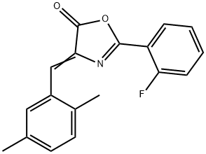 4-(2,5-dimethylbenzylidene)-2-(2-fluorophenyl)-1,3-oxazol-5(4H)-one Structure