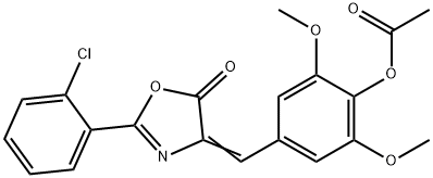 4-[(2-(2-chlorophenyl)-5-oxo-1,3-oxazol-4(5H)-ylidene)methyl]-2,6-dimethoxyphenyl acetate Structure