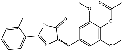 4-[(2-(2-fluorophenyl)-5-oxo-1,3-oxazol-4(5H)-ylidene)methyl]-2,6-dimethoxyphenyl acetate,330440-60-3,结构式