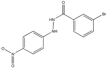 3-bromo-N'-{4-nitrophenyl}benzohydrazide 化学構造式