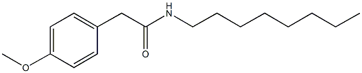 2-(4-methoxyphenyl)-N-octylacetamide Structure