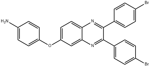 4-{[2,3-bis(4-bromophenyl)-6-quinoxalinyl]oxy}phenylamine,330441-53-7,结构式