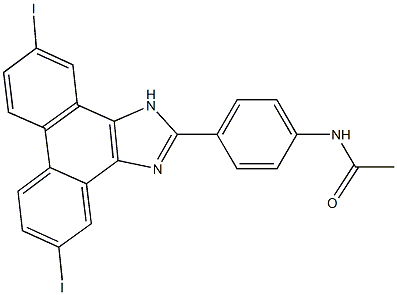 N-[4-(5,10-diiodo-1H-phenanthro[9,10-d]imidazol-2-yl)phenyl]acetamide,330441-92-4,结构式