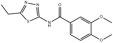 N-(5-ethyl-1,3,4-thiadiazol-2-yl)-3,4-dimethoxybenzamide,330445-76-6,结构式