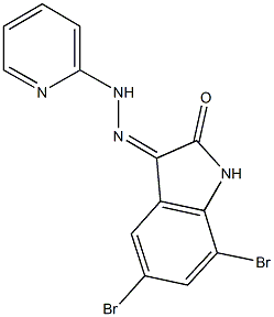 5,7-dibromo-1H-indole-2,3-dione 3-(2-pyridinylhydrazone)|