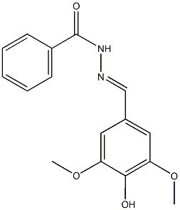 N'-(4-hydroxy-3,5-dimethoxybenzylidene)benzohydrazide Struktur