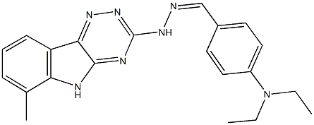 4-(diethylamino)benzaldehyde (6-methyl-5H-[1,2,4]triazino[5,6-b]indol-3-yl)hydrazone,330446-25-8,结构式