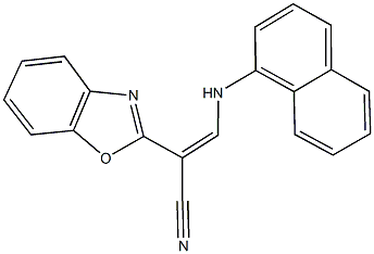 2-(1,3-benzoxazol-2-yl)-3-(1-naphthylamino)acrylonitrile Structure