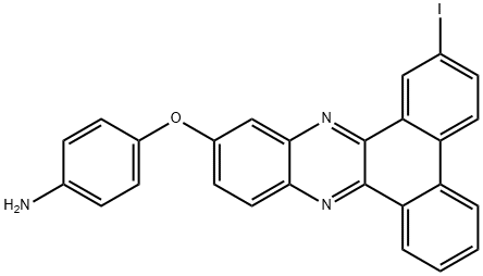 4-[(7-iododibenzo[a,c]phenazin-11-yl)oxy]phenylamine 结构式