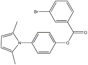 4-(2,5-dimethyl-1H-pyrrol-1-yl)phenyl 3-bromobenzoate,330451-87-1,结构式