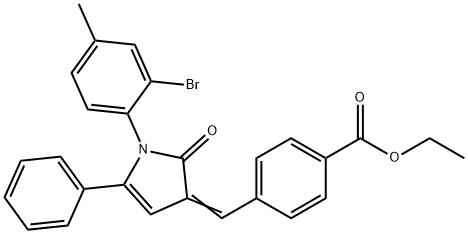 330452-81-8 ethyl 4-{[1-(2-bromo-4-methylphenyl)-2-oxo-5-phenyl-1,2-dihydro-3H-pyrrol-3-ylidene]methyl}benzoate