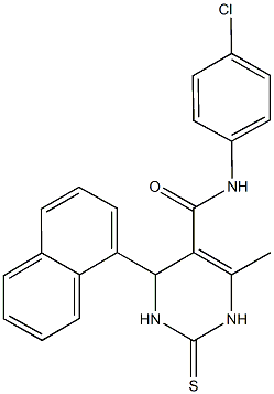 N-(4-chlorophenyl)-6-methyl-4-(1-naphthyl)-2-thioxo-1,2,3,4-tetrahydro-5-pyrimidinecarboxamide Structure