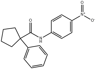 N-{4-nitrophenyl}-1-phenylcyclopentanecarboxamide Struktur