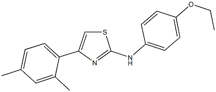 4-(2,4-dimethylphenyl)-N-[4-(ethyloxy)phenyl]-1,3-thiazol-2-amine 结构式