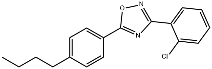 5-(4-butylphenyl)-3-(2-chlorophenyl)-1,2,4-oxadiazole,330460-54-3,结构式