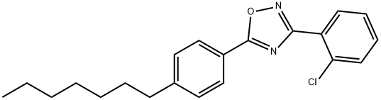 3-(2-chlorophenyl)-5-(4-heptylphenyl)-1,2,4-oxadiazole,330460-57-6,结构式