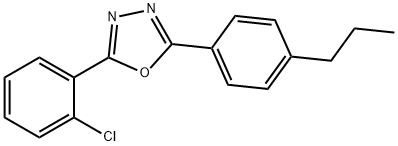 2-(2-chlorophenyl)-5-(4-propylphenyl)-1,3,4-oxadiazole 化学構造式