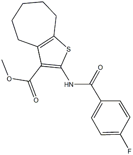 methyl 2-[(4-fluorobenzoyl)amino]-5,6,7,8-tetrahydro-4H-cyclohepta[b]thiophene-3-carboxylate,330465-62-8,结构式