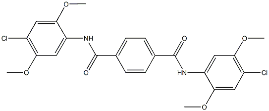 N~1~,N~4~-bis(4-chloro-2,5-dimethoxyphenyl)terephthalamide 结构式