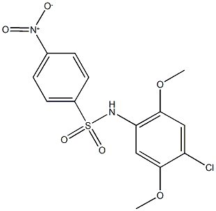 N-(4-chloro-2,5-dimethoxyphenyl)-4-nitrobenzenesulfonamide,330466-89-2,结构式