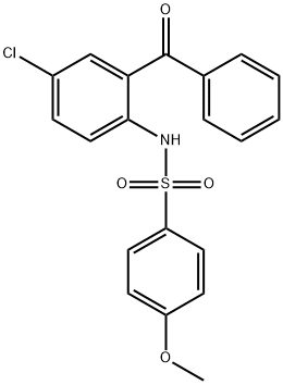 N-(2-benzoyl-4-chlorophenyl)-4-methoxybenzenesulfonamide Struktur