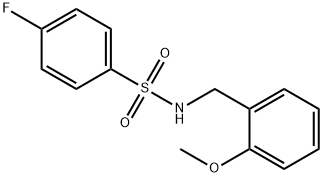 4-fluoro-N-{[2-(methyloxy)phenyl]methyl}benzenesulfonamide Structure