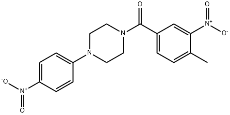 330468-04-7 1-{3-nitro-4-methylbenzoyl}-4-{4-nitrophenyl}piperazine