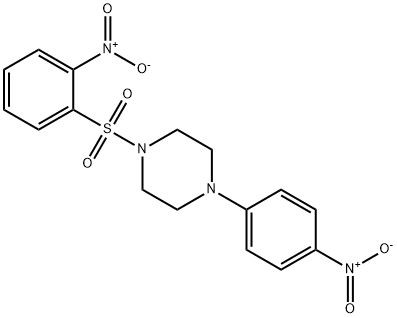 1-{4-nitrophenyl}-4-({2-nitrophenyl}sulfonyl)piperazine,330468-55-8,结构式