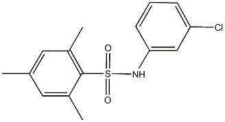 N-(3-chlorophenyl)-2,4,6-trimethylbenzenesulfonamide 结构式