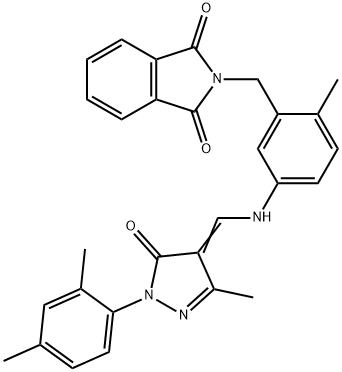 2-[5-({[1-(2,4-dimethylphenyl)-3-methyl-5-oxo-1,5-dihydro-4H-pyrazol-4-ylidene]methyl}amino)-2-methylbenzyl]-1H-isoindole-1,3(2H)-dione|