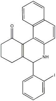 5-(2-iodophenyl)-3,4,5,6-tetrahydrobenzo[a]phenanthridin-1(2H)-one Struktur