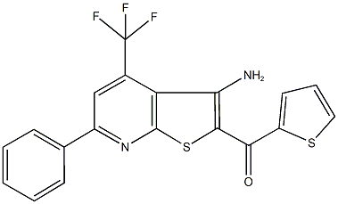 [3-amino-6-phenyl-4-(trifluoromethyl)thieno[2,3-b]pyridin-2-yl](thien-2-yl)methanone Structure