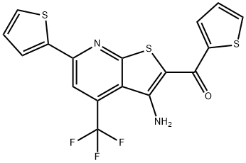 [3-amino-6-(2-thienyl)-4-(trifluoromethyl)thieno[2,3-b]pyridin-2-yl](2-thienyl)methanone,330473-07-9,结构式