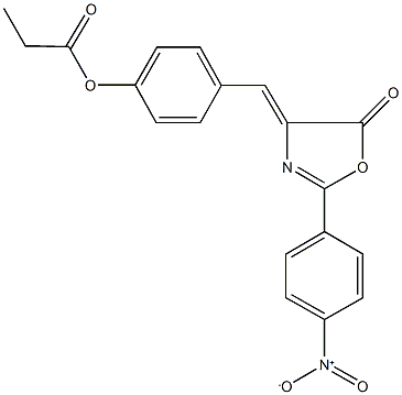 330473-12-6 4-[(2-{4-nitrophenyl}-5-oxo-1,3-oxazol-4(5H)-ylidene)methyl]phenyl propionate