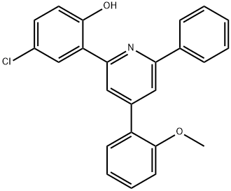 4-chloro-2-{4-[2-(methyloxy)phenyl]-6-phenylpyridin-2-yl}phenol 化学構造式