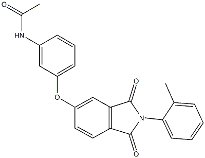 N-(3-{[2-(2-methylphenyl)-1,3-dioxo-2,3-dihydro-1H-isoindol-5-yl]oxy}phenyl)acetamide,330561-62-1,结构式