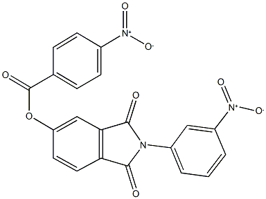 2-{3-nitrophenyl}-1,3-dioxo-2,3-dihydro-1H-isoindol-5-yl 4-nitrobenzoate 结构式