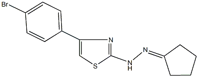 cyclopentanone [4-(4-bromophenyl)-1,3-thiazol-2-yl]hydrazone,330561-87-0,结构式